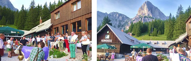 Gaudi auf der Klinke Hütte